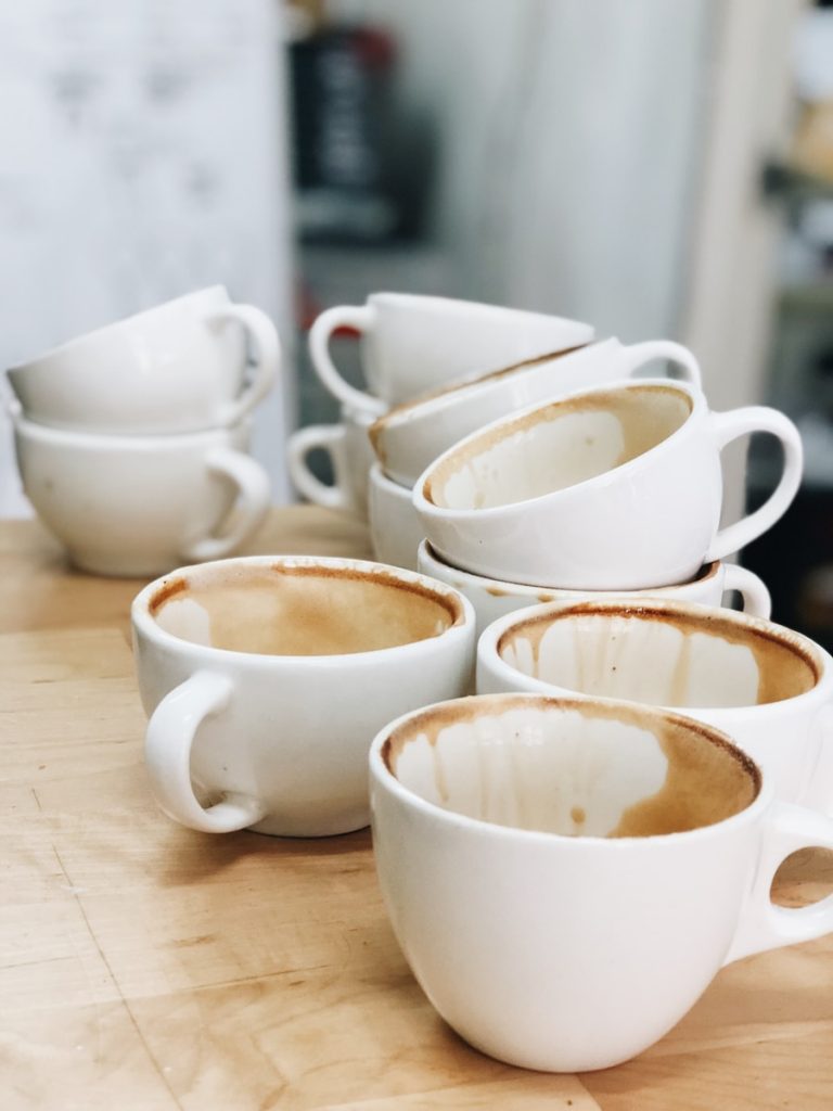 white ceramic coffee cup lot