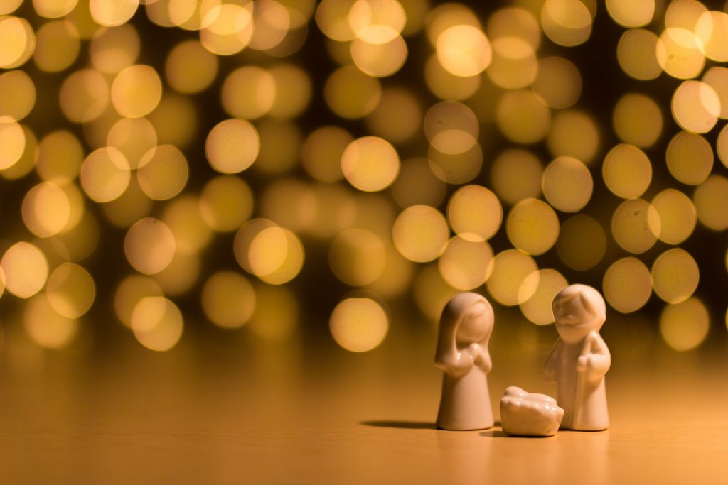 shallow focus photo of the Nativity figurine